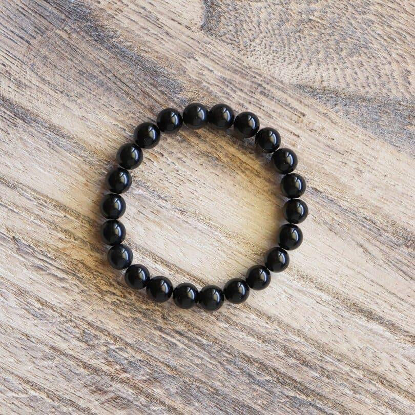 Bracelet en Obsidienne noire-3