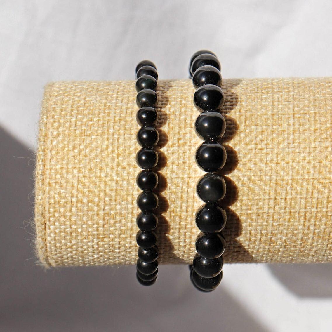 Bracelet en Obsidienne noire-1